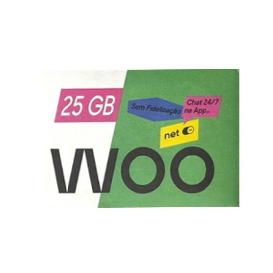 Woo Internet SIM Card 25GB Data+500 Min for 1 Month